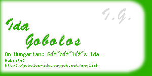 ida gobolos business card